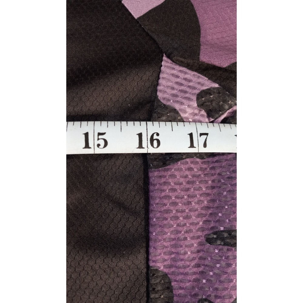 Nine Bull cycling full zip back pouch purple camo medium polyester shirt - Picture 7 of 8